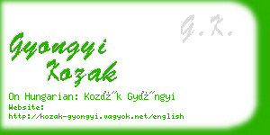 gyongyi kozak business card